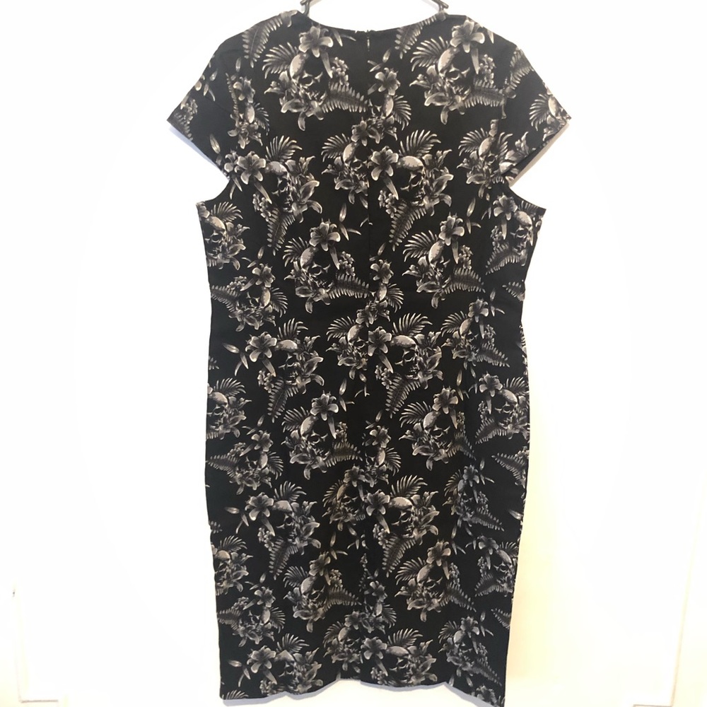 Killstar vintage style pencil dress with skulls sz 3X NWT - Picture 7 of 7